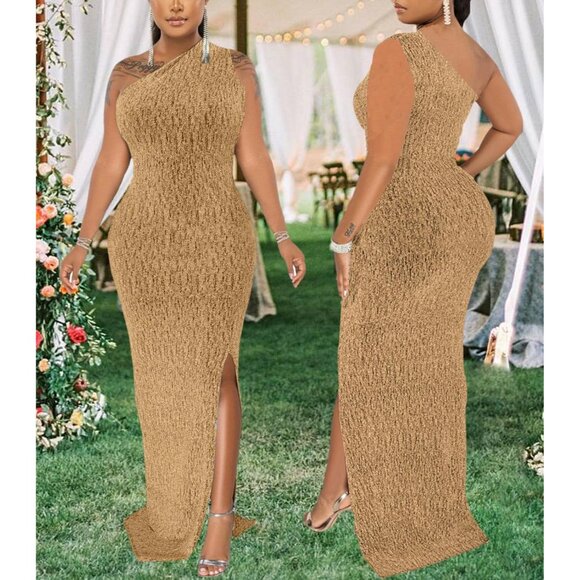 Plus Size Sleeveless Sparkly Evening Gown Formal Party Dress Elegant - Picture 6 of 7